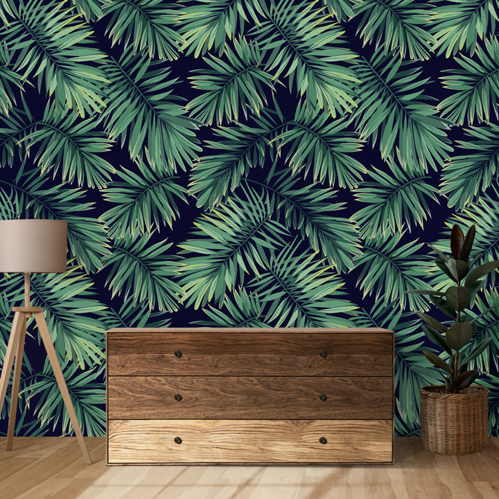 Banana Leaf Wallpaper, Palm Leaf Wallpaper, Bathroom Wallpaper, Removable wallpaper, Washroom Wallpaper, Monstera Wallpaper, Nursery Wallpaper, Peel Stick