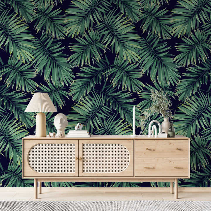 Banana Leaf Wallpaper, Palm Leaf Wallpaper, Bathroom Wallpaper, Removable wallpaper, Washroom Wallpaper, Monstera Wallpaper, Nursery Wallpaper, Peel Stick