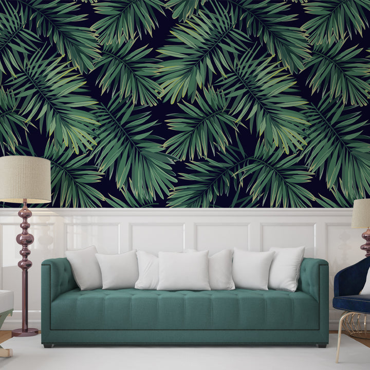 Banana Leaf Wallpaper, Palm Leaf Wallpaper, Bathroom Wallpaper, Removable wallpaper, Washroom Wallpaper, Monstera Wallpaper, Nursery Wallpaper, Peel Stick