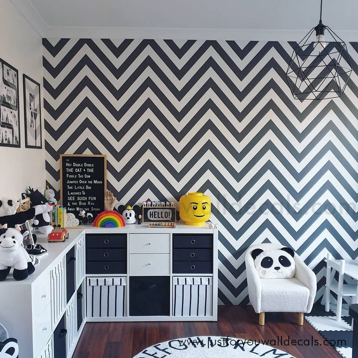 black and white wallpaper, chevron wallpaper, bold wallpaper, modern wallpaper, herringbone wallpaper, peel and stick, removable wallpaper, pre pasted wallpaper