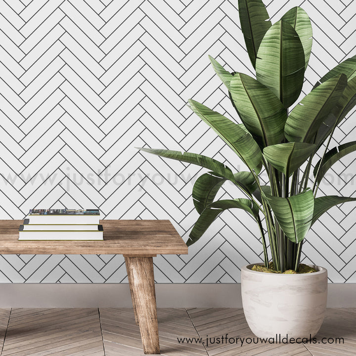 herringbone wallpaper