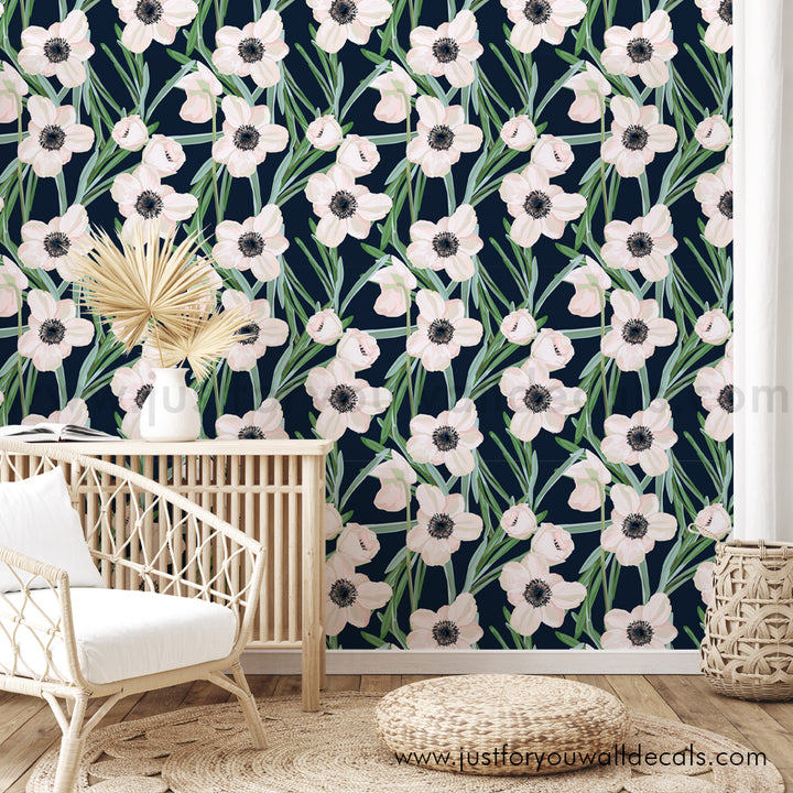 floral wallpaper peel and stick