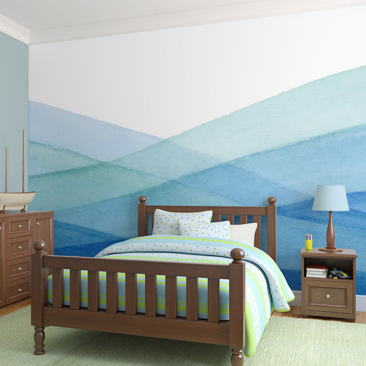 wave boy nursery wallpaper, nursery wallpaper