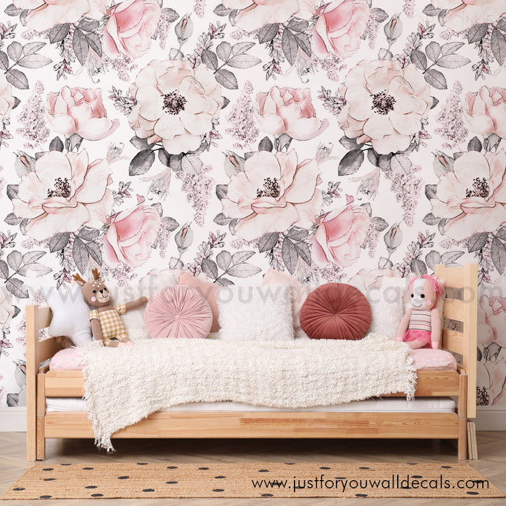 floral wallpaper peel and stick