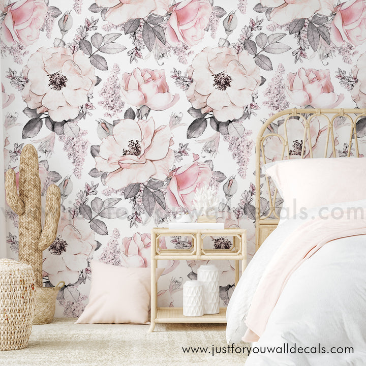 floral wallpaper peel and stick removable