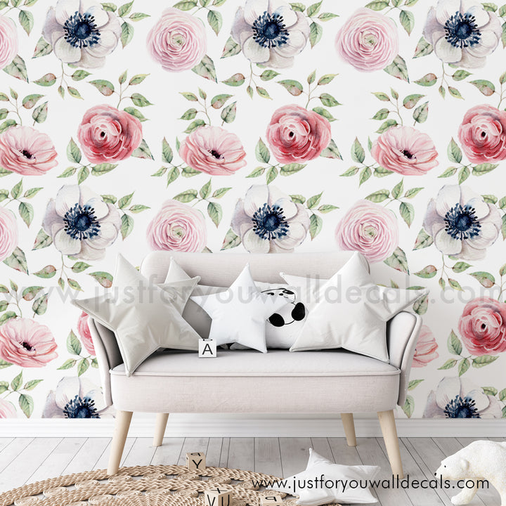 floral wallpaper peel and stick