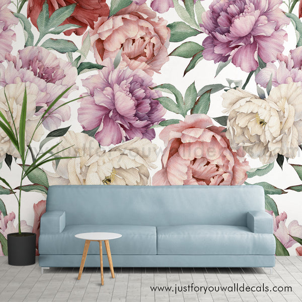 peony floral wallpaper peel and stick