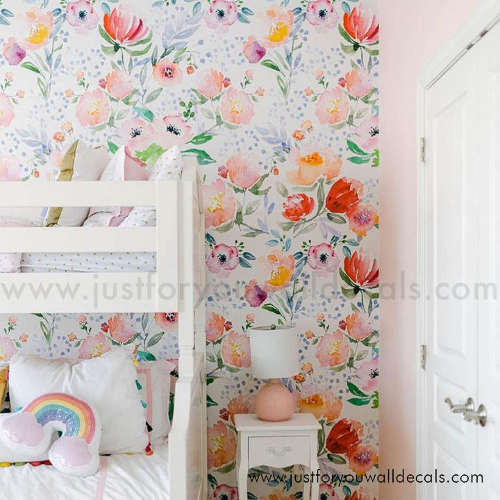 floral wallpaper peel and stick