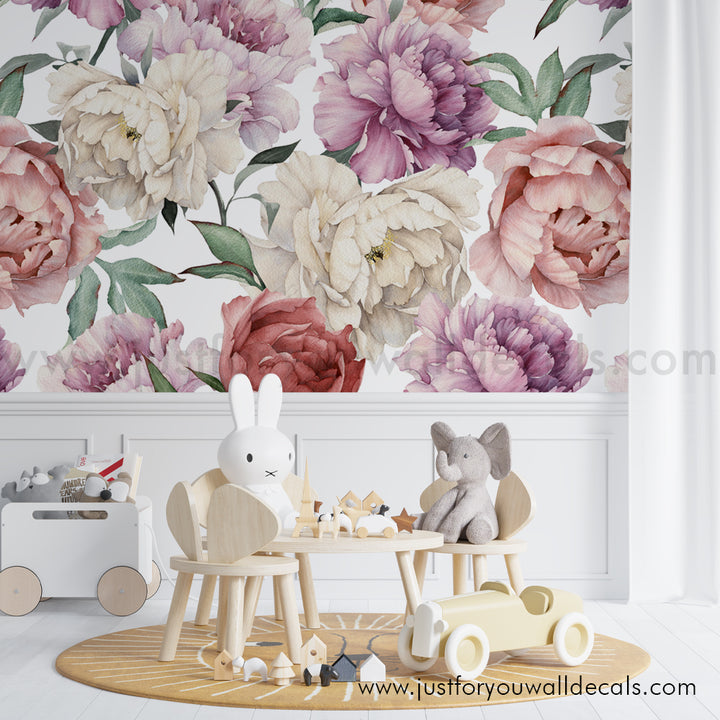 peony floral wallpaper peel and stick