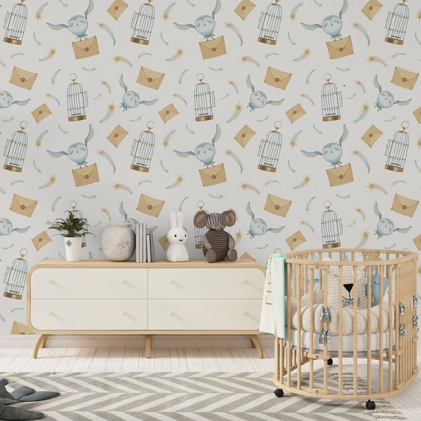 Harry potter peel and stick nursery wallpaper, removable, harry potter nursery wallpaper, peel and stick, pre-pasted wallpaper.