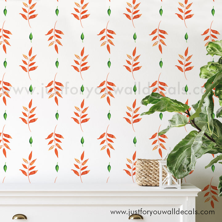 tropical leaf peel and stick wallpaper removable 