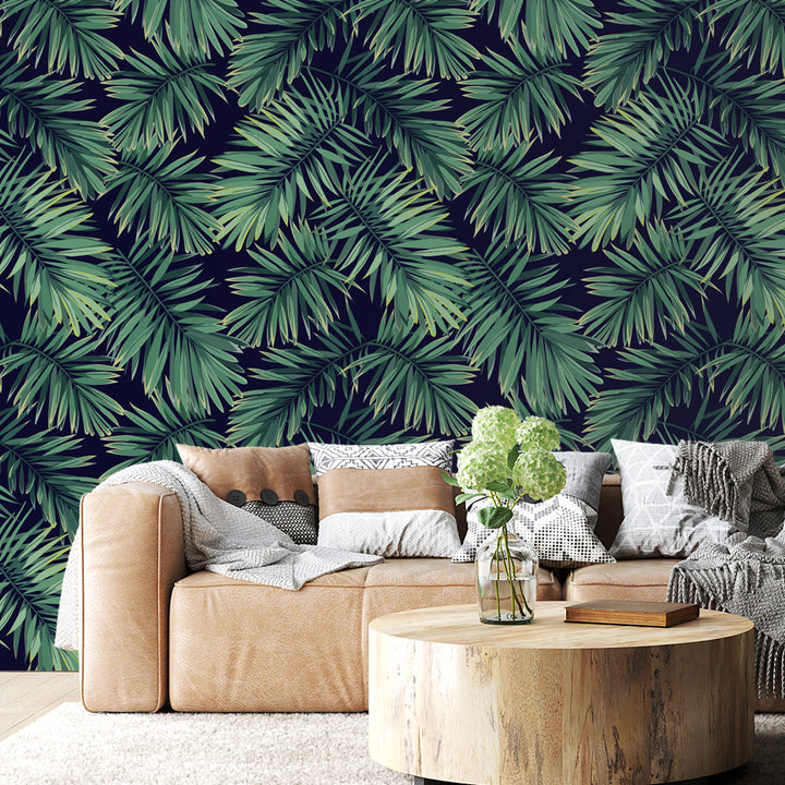 Banana Leaf Wallpaper, Palm Leaf Wallpaper, Bathroom Wallpaper, Removable wallpaper, Washroom Wallpaper, Monstera Wallpaper, Nursery Wallpaper, Peel Stick