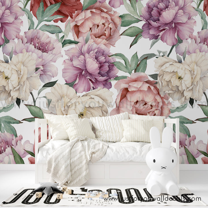 peony floral wallpaper peel and stick