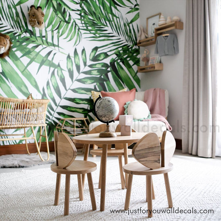 Large Monstera Leaf Wall Mural, Tropical Wallpaper, Peel and Stick, Pre-pasted Wallpaper, Tropical Palm Leaf Wallpaper Mural