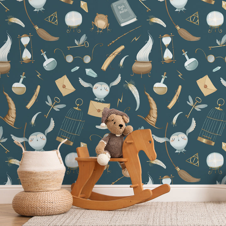 harry potter wallpaper, harry potter peel and stick wallpaper, boy wallpaper, wizard wallpaper, hogwarts wallpaper, harry potter nursery