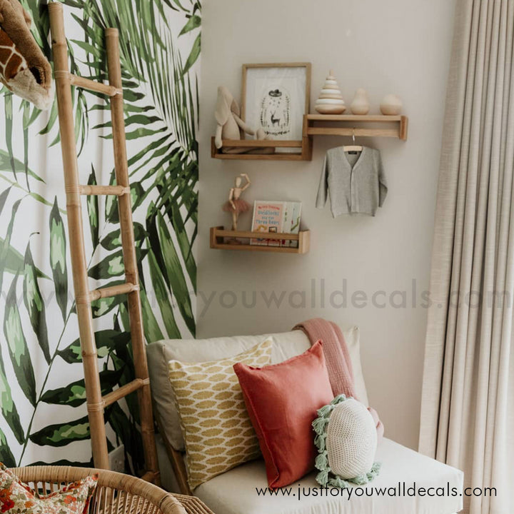 Large Monstera Leaf Wall Mural, Tropical Wallpaper, Peel and Stick, Pre-pasted Wallpaper, Tropical Palm Leaf Wallpaper Mural