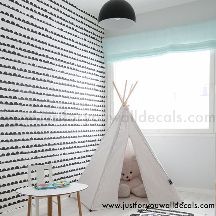 black and white nursery wallpaper