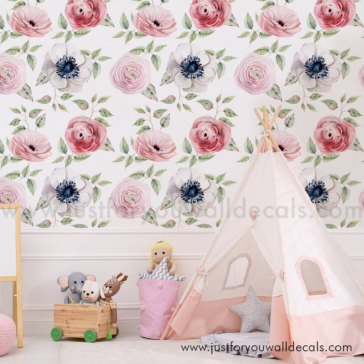 floral wallpaper peel and stick