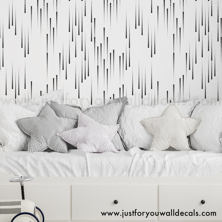 Modern black and white peel and stick wallpaper, geometric wallpaper, polka dot wallpaper, circle dot wallpaper, peel and stick, removable wallpaper, pre pasted wallpaper