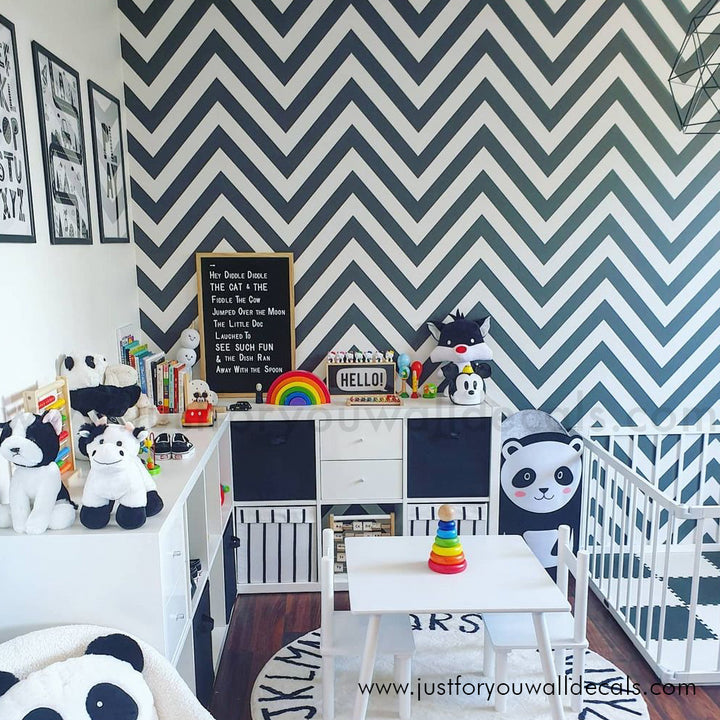 black and white wallpaper, chevron wallpaper, bold wallpaper, modern wallpaper, herringbone wallpaper, peel and stick, removable wallpaper, pre pasted wallpaper