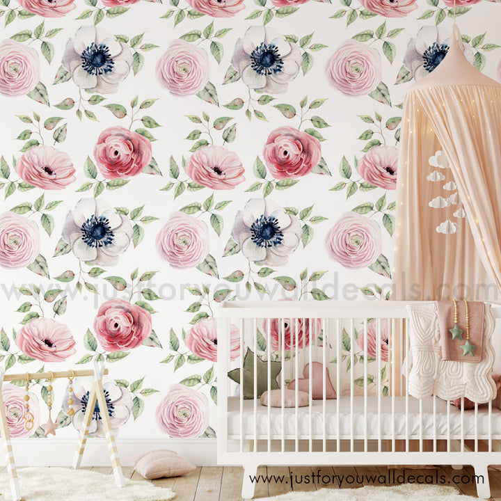 floral wallpaper peel and stick