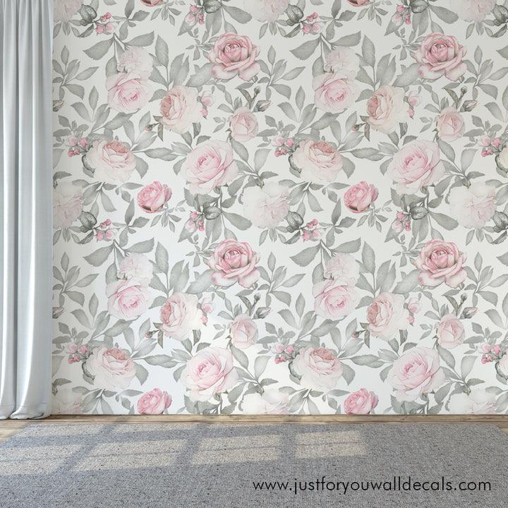 floral wallpaper peel and stick removable