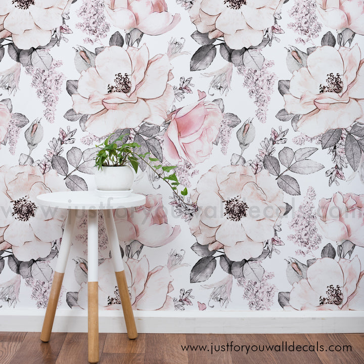 floral wallpaper peel and stick