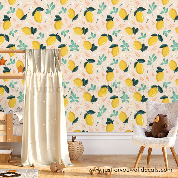 lemon wallpaper peel and stick