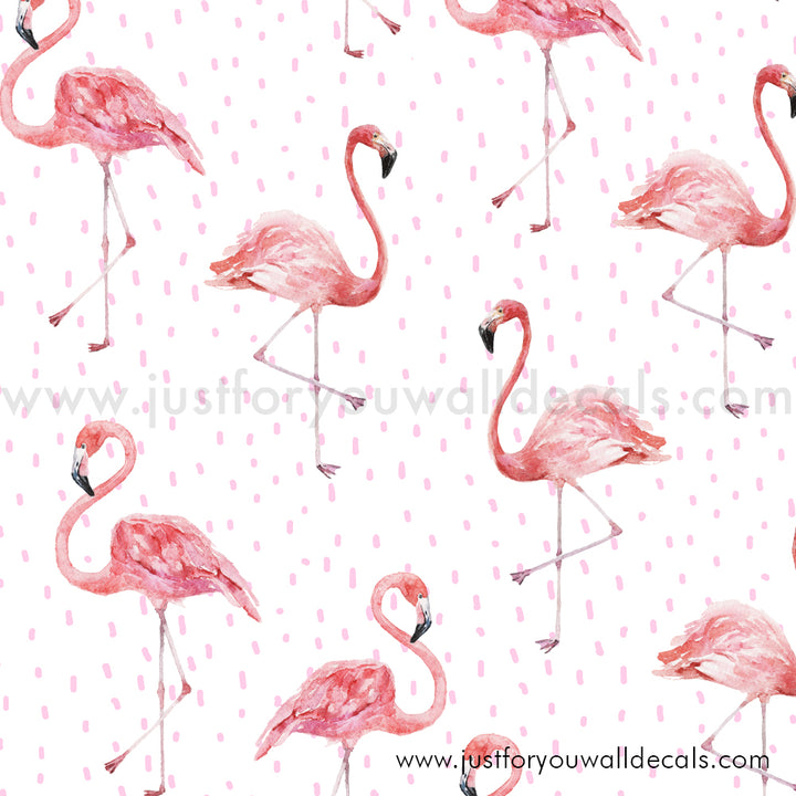 Flamingo removable wallpaper peel and stick, kids flamingo wallpaper