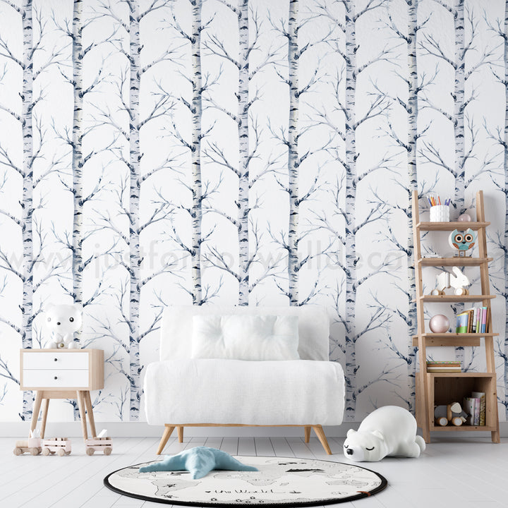 birch tree wallpaper