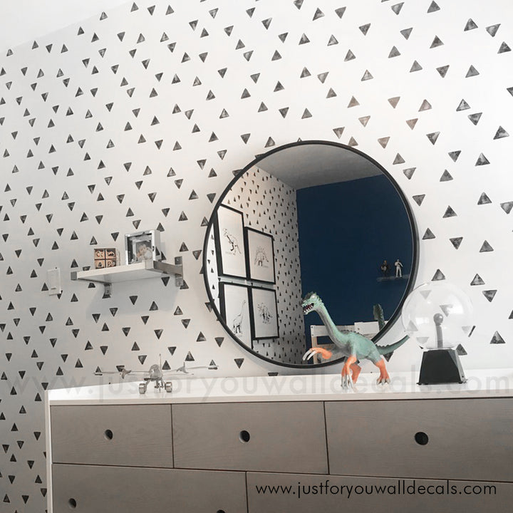 black and white boys room wallpaper