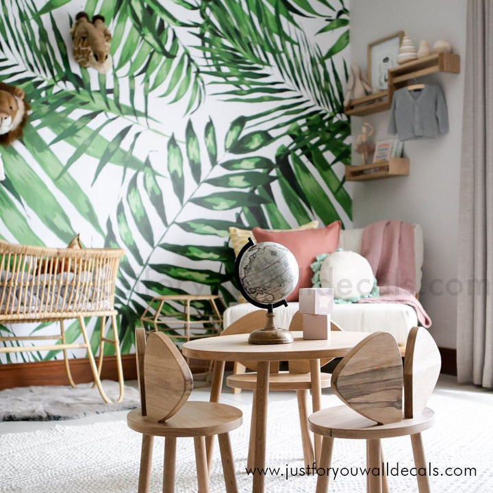 Large Monstera Leaf Wall Mural, Tropical Wallpaper, Peel and Stick, Pre-pasted Wallpaper, Tropical Palm Leaf Wallpaper Mural