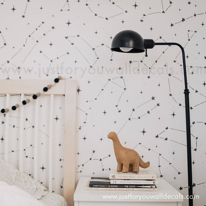 black and white constellation wallpaper