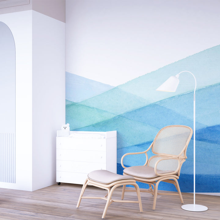 wave boy nursery wallpaper, nursery wallpaper