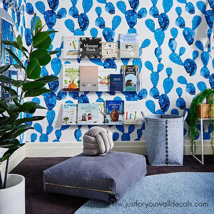 boys room wallpaper cactus peel and stick removable 