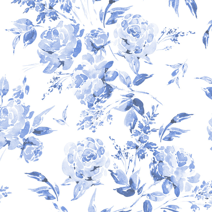 blue floral wallpaper