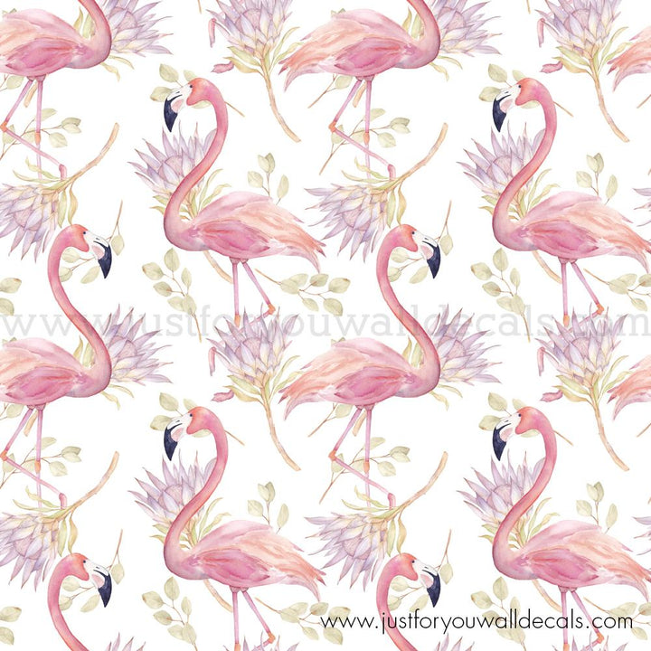 Flamingo wallpaper peel and stick removable, kids wallpaper