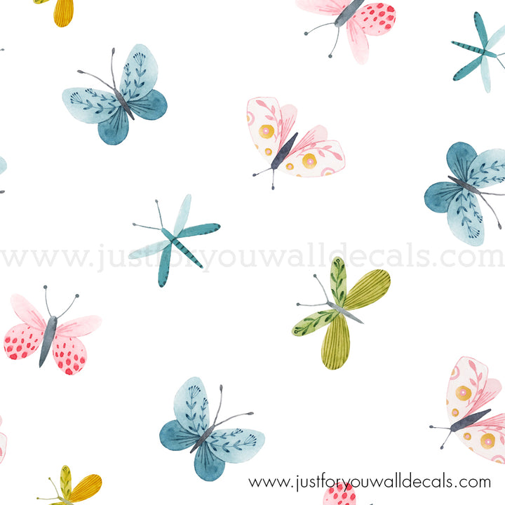 Butterfly wallpaper peel and stick removable