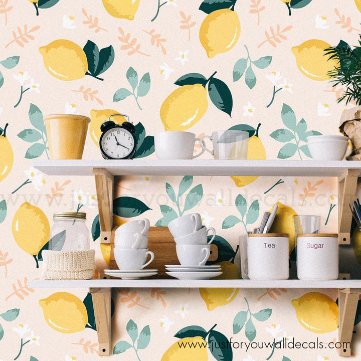 lemon removable wallpaper