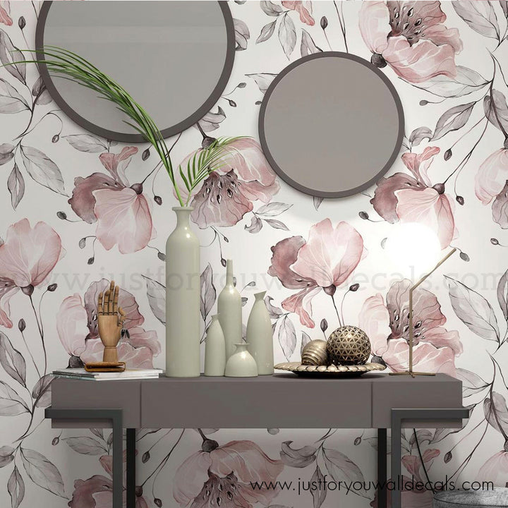 floral wallpaper peel and stick