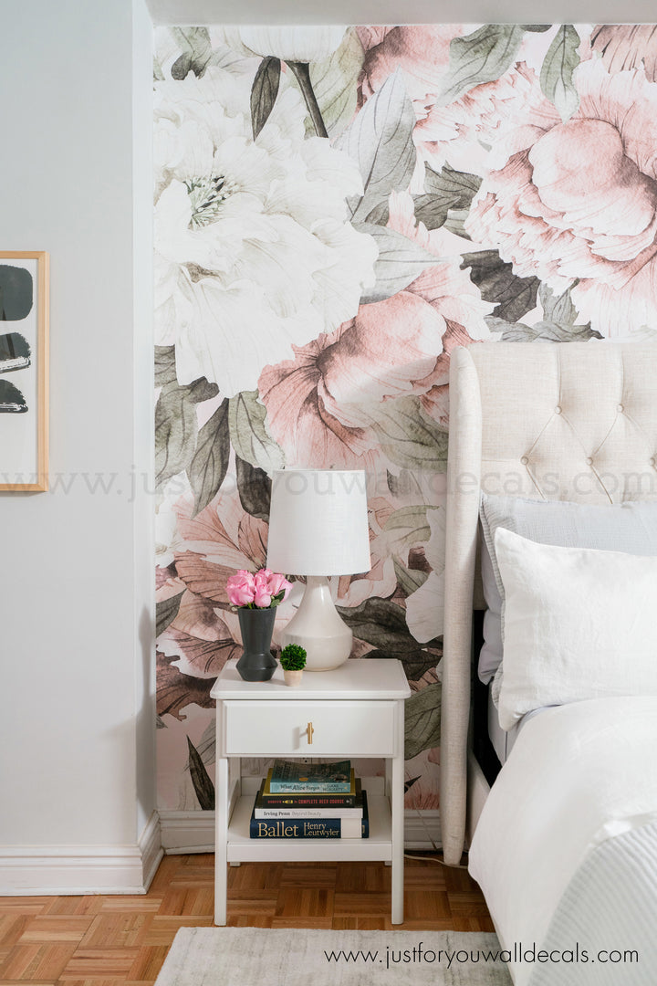 peony floral wallpaper peel and stick