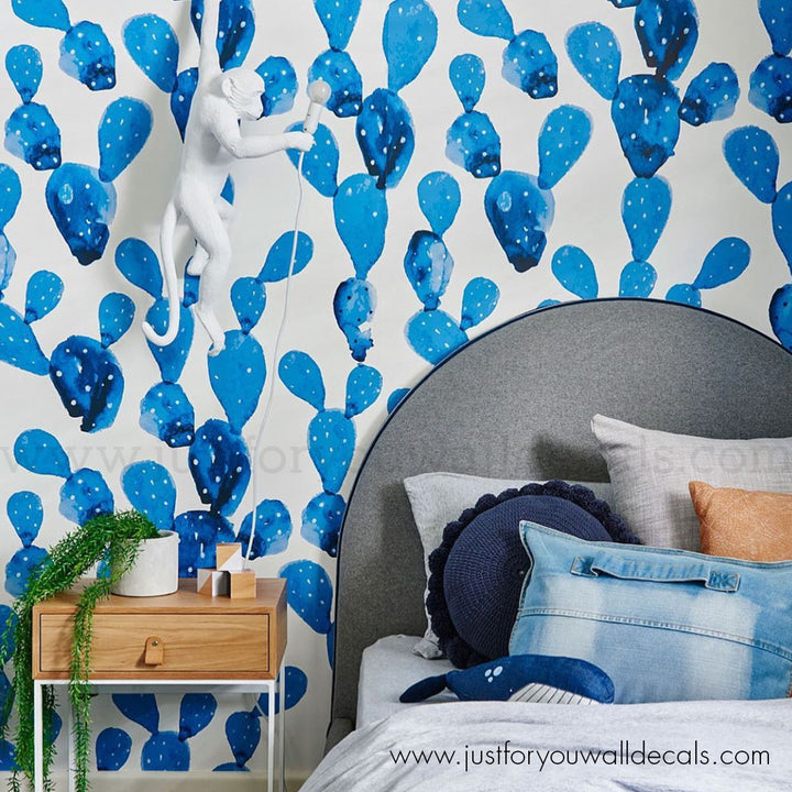 boys room wallpaper cactus peel and stick removable 