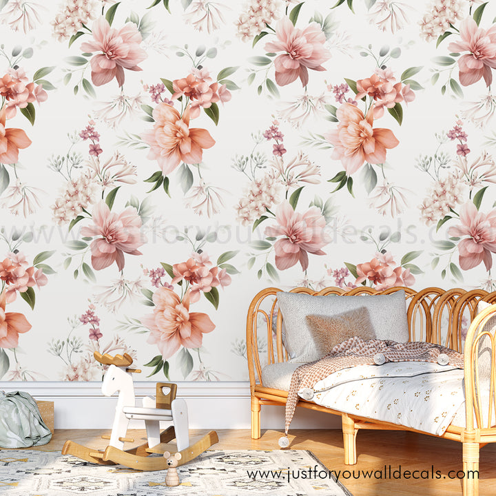 floral wallpaper nursery wallpaper