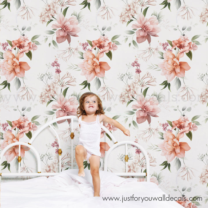 floral wallpaper nursery wallpaper